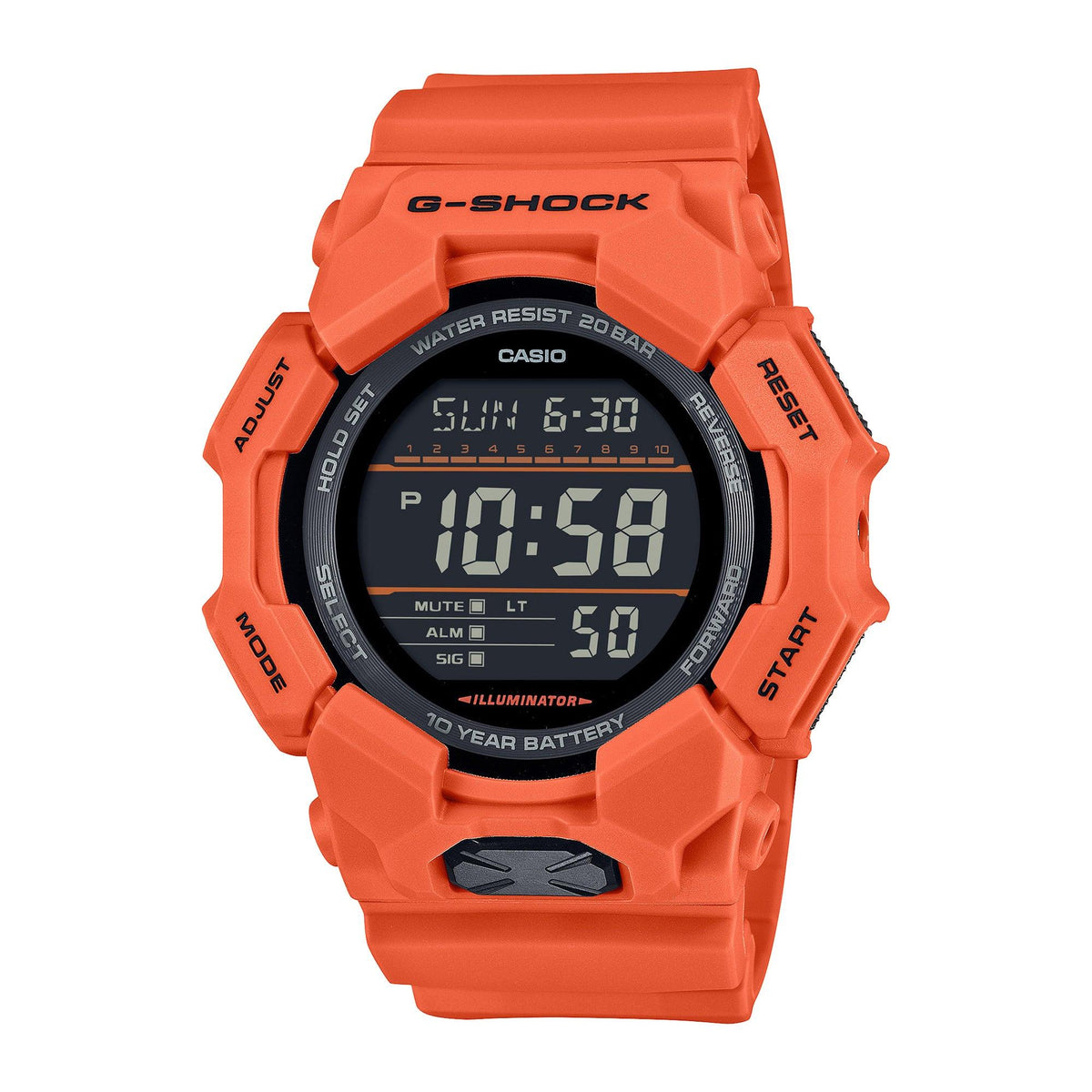 G-Shock Mens GD010 Large LED Digital Watch Orange