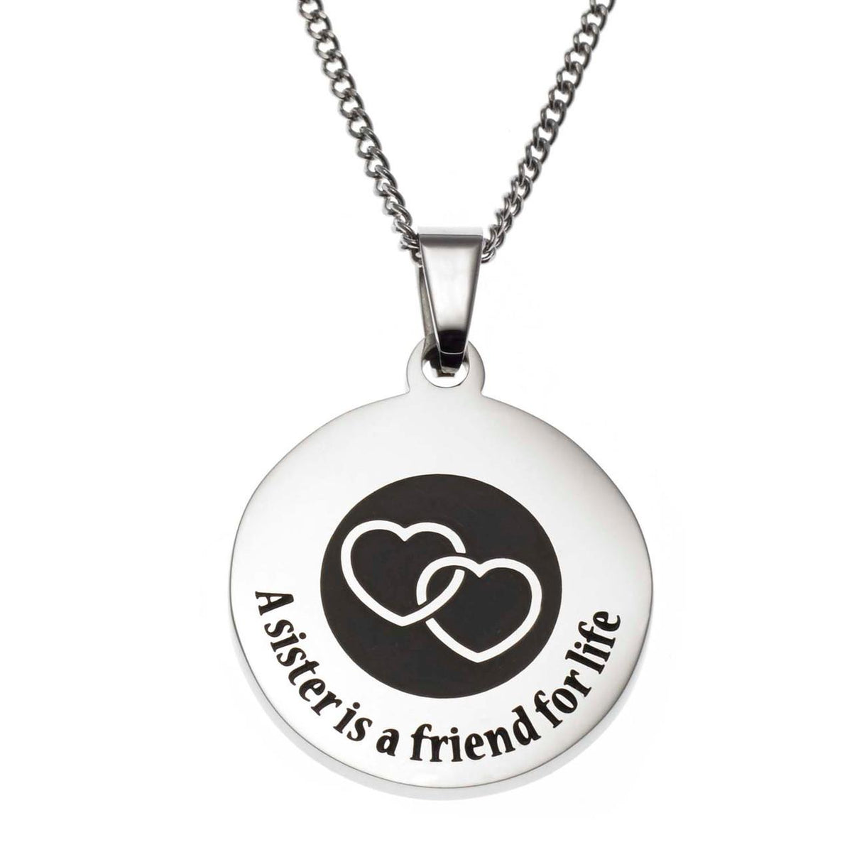 Joyful Sentiments A Sister is a Friend Pendant Necklace