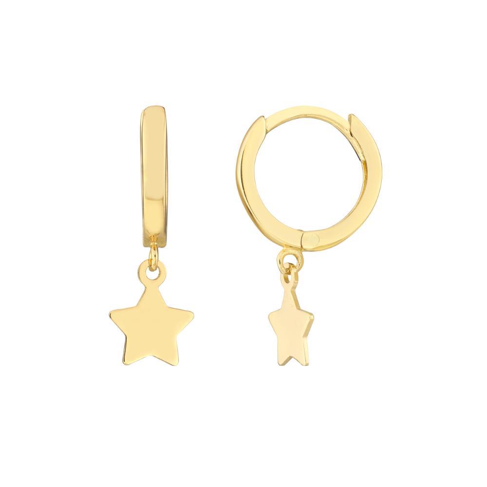 HAWLEY ST Mini Huggie Hoop Earrings with Star Drop