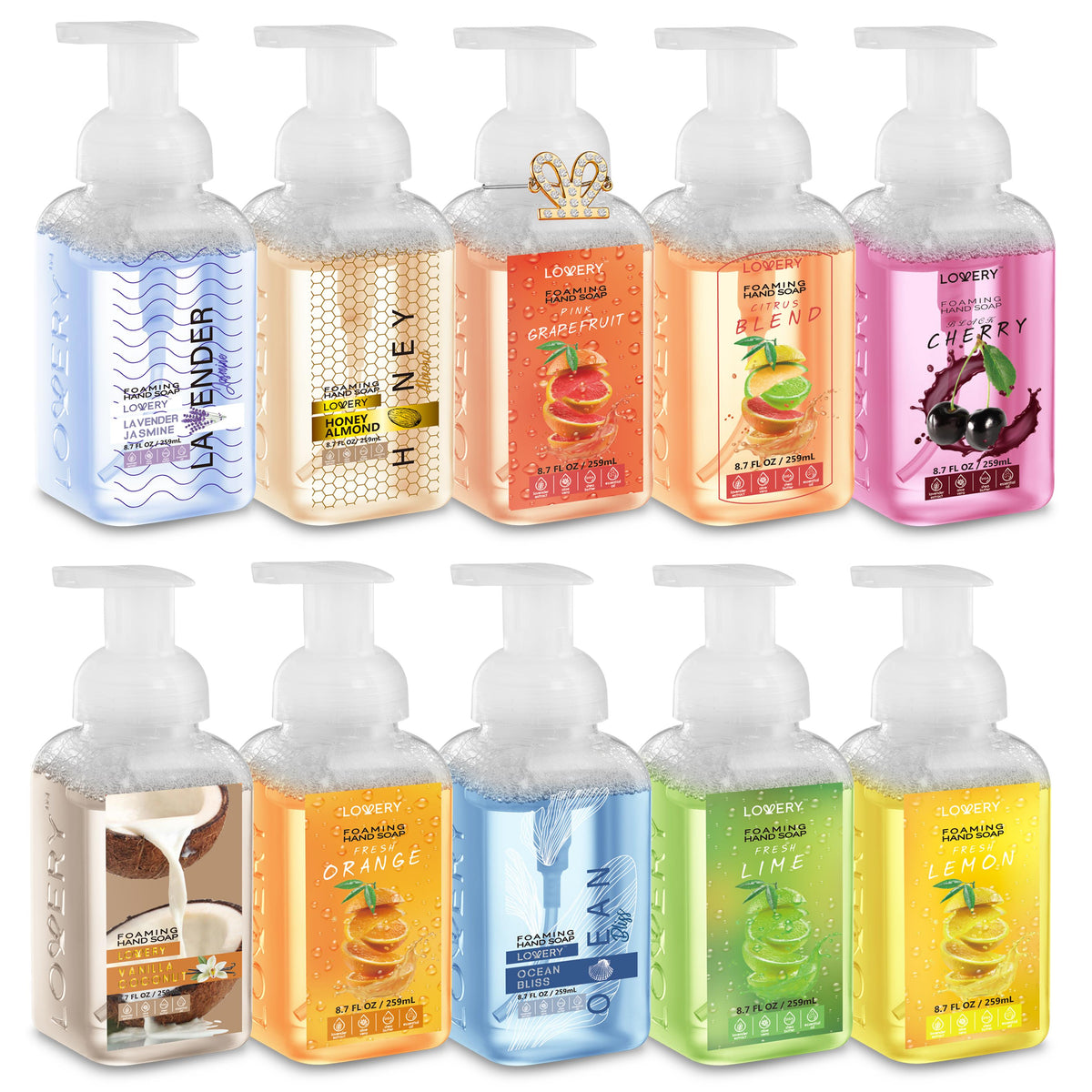 Lovery Citrus Foaming Hand Soap Set