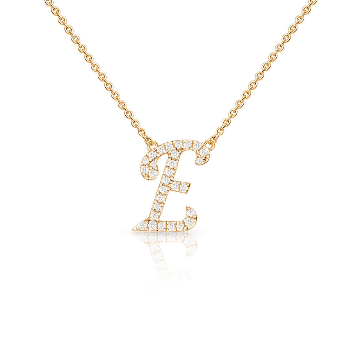 Infinity Luxe Jewelry Collection Diamond Cursive Initial W/Chain