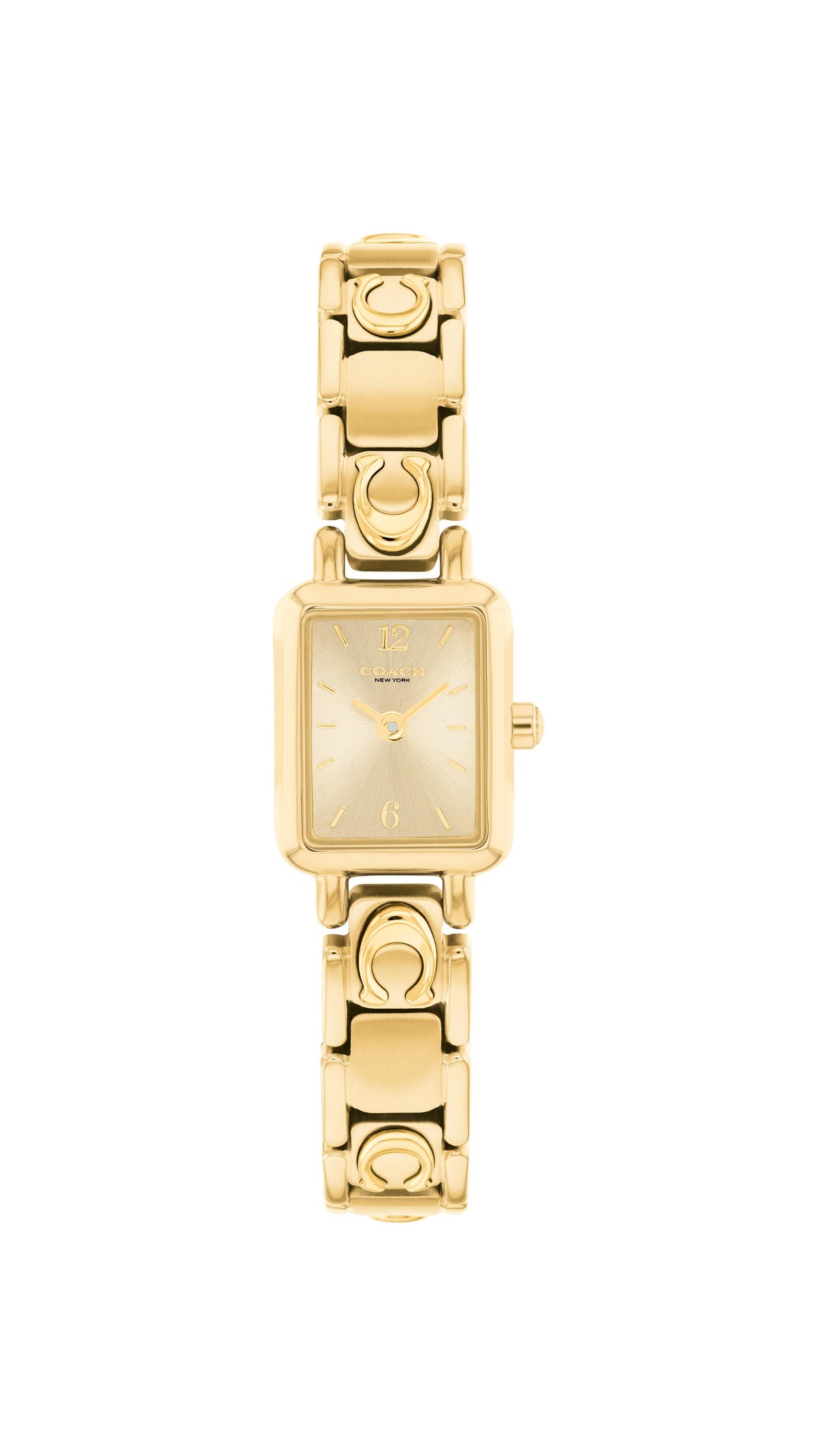Coach Mara Ladies. Gold Plate Case and Bracelet. Light Gold Dial