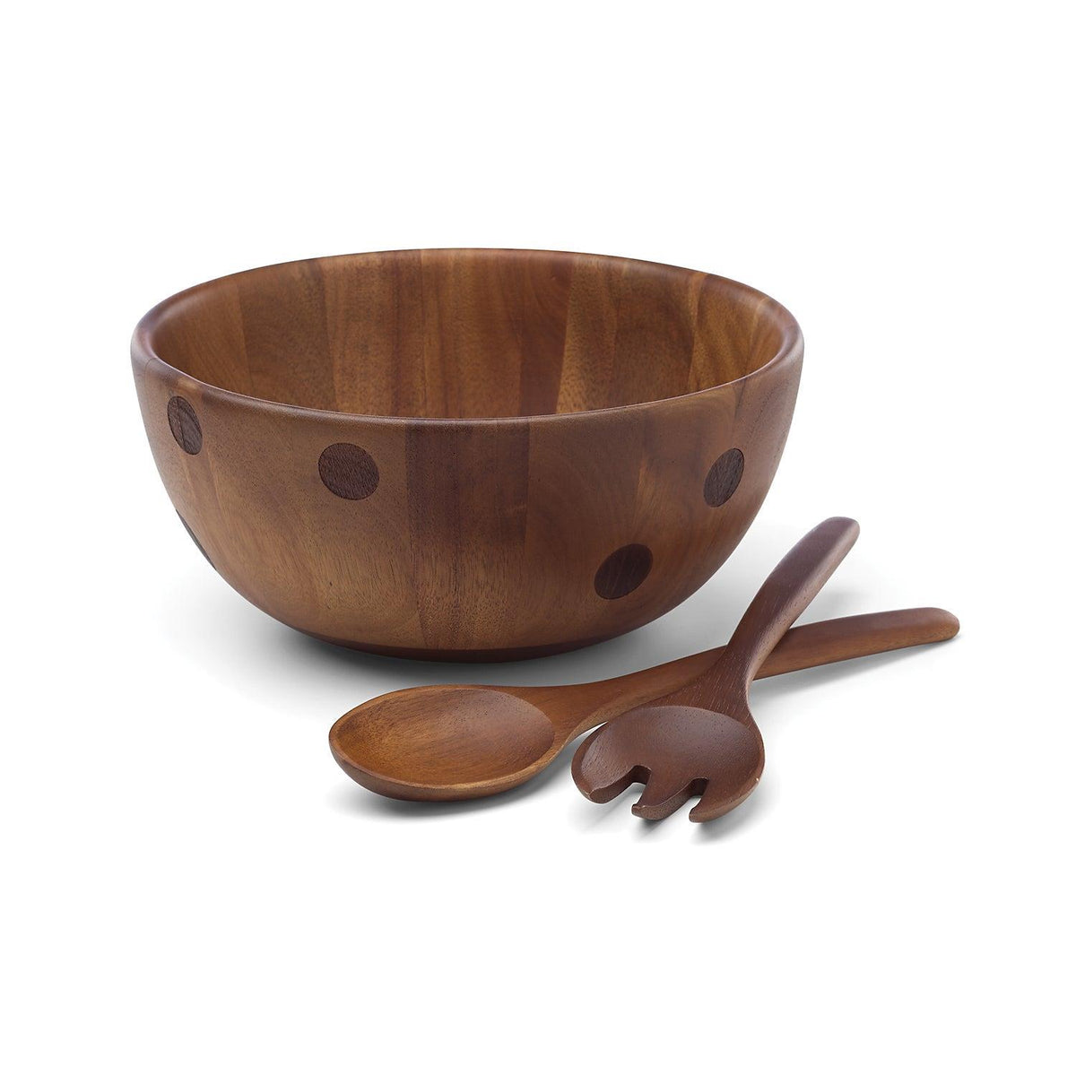 Kate Spade Deco Dot Salad Bowl w/ Servers