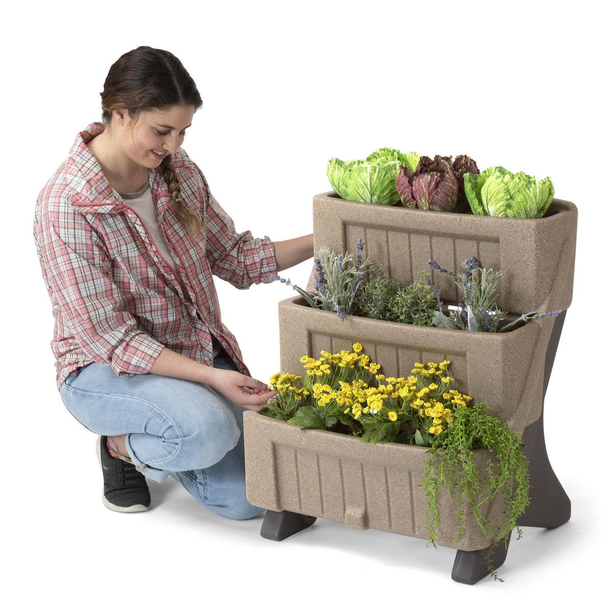 Simplay3 3-Level Herb & Flower Garden Planter