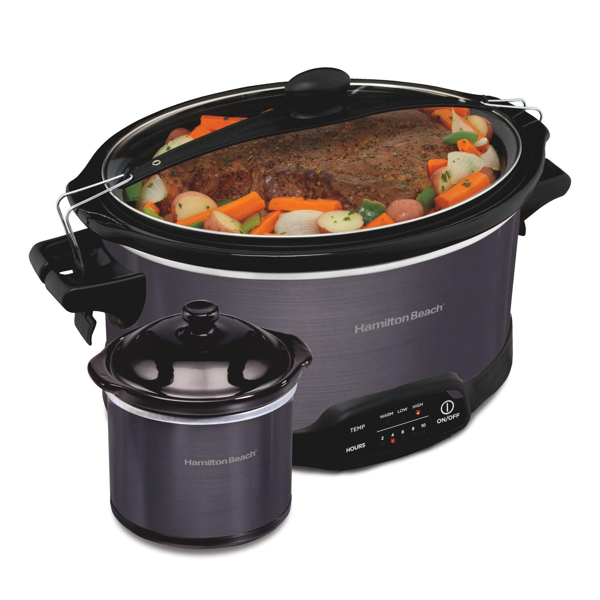 Hamilton Beach Stay or Go 7qt Programmable Slow Cooker w/ Party Dipper