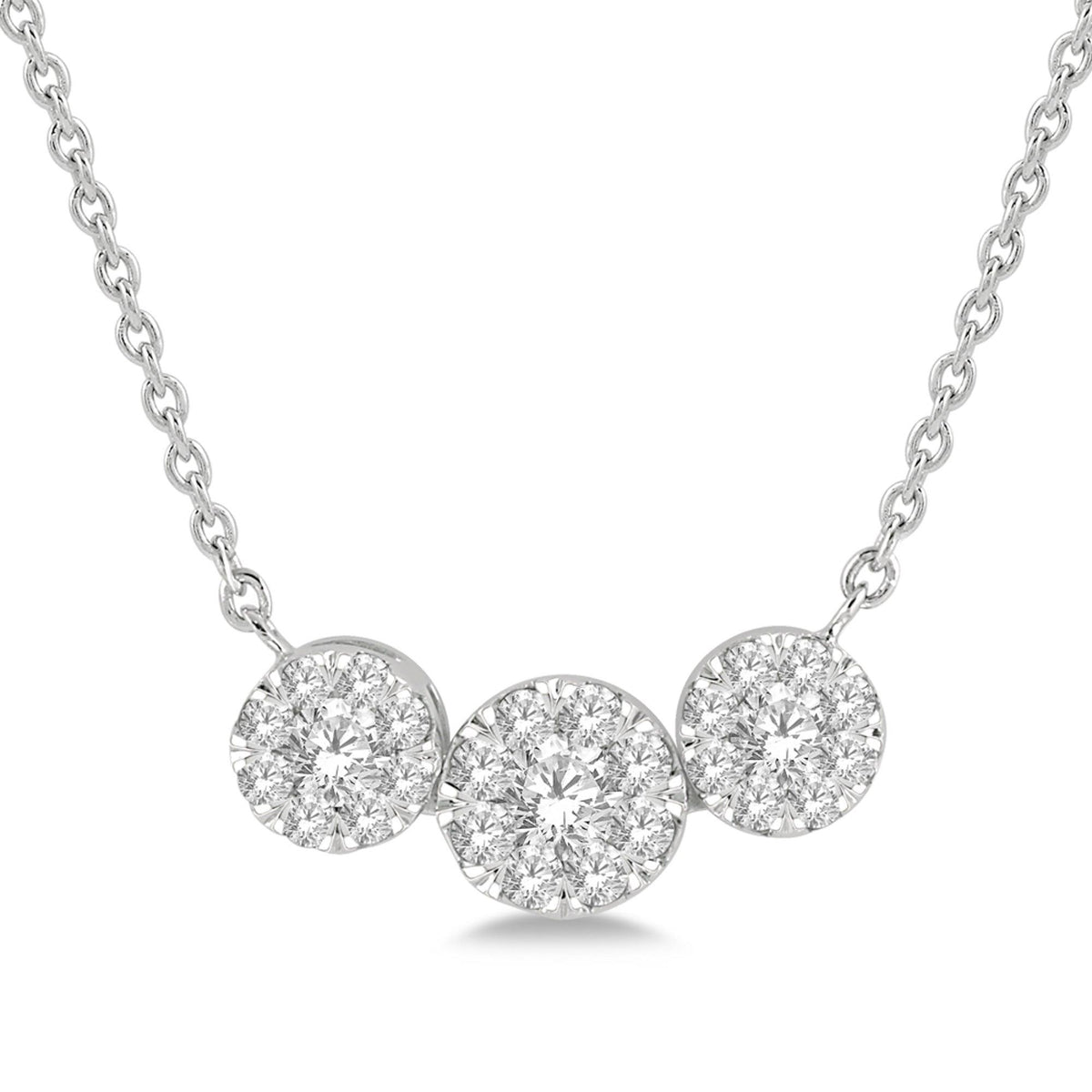 Jilco Diamond Cluster Necklace