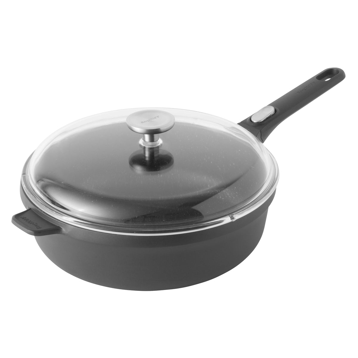 BergHOFF GEM Nonstick Aluminum 11" Saute Pan 4.6qt., Detachable Handle, Glass Lid