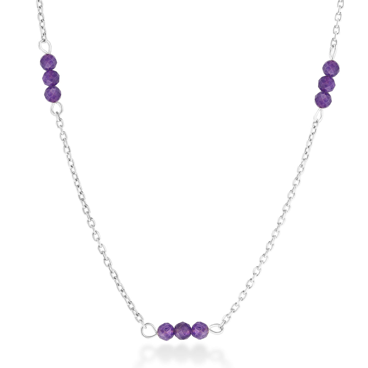 Jilco Inc Amethyst Station Necklace
