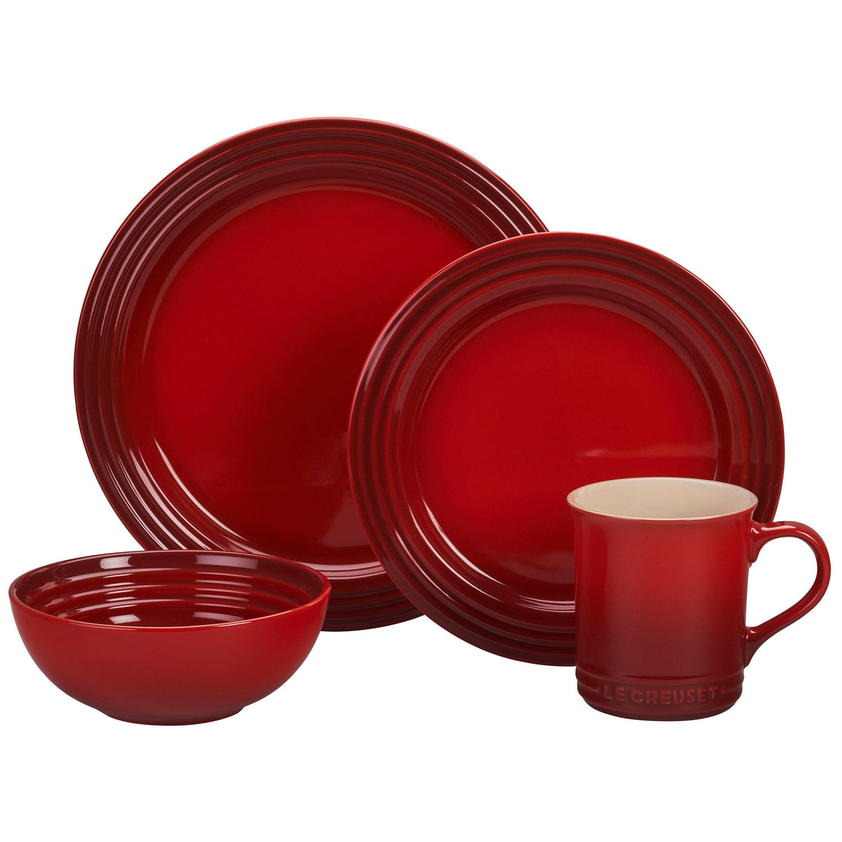 Le Creuset 16pc Vancouver Dinnerware Set Cerise
