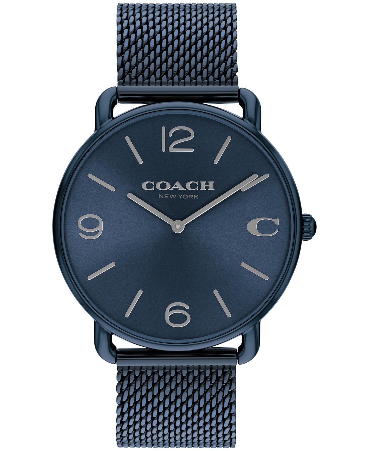 Coach Elliot Gents. Blue IP Case. Blue Dial. Blue IP Mesh Bracelet.