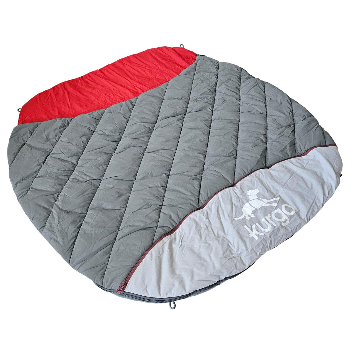 Kurgo Canyon Puffer Pup Sack 30" Pet Sleeping Bag Charcoal/Red