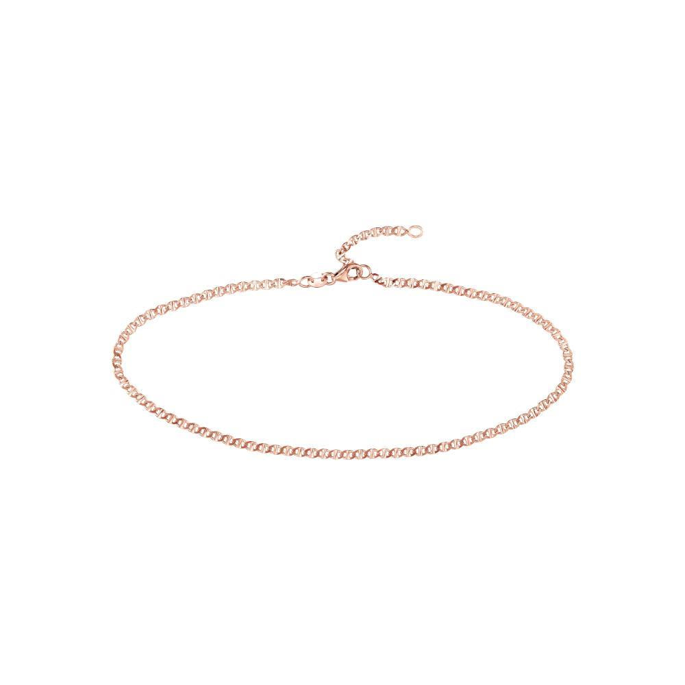 HAWLEY ST Adjustable Flat Mariner Chain 10" Anklet
