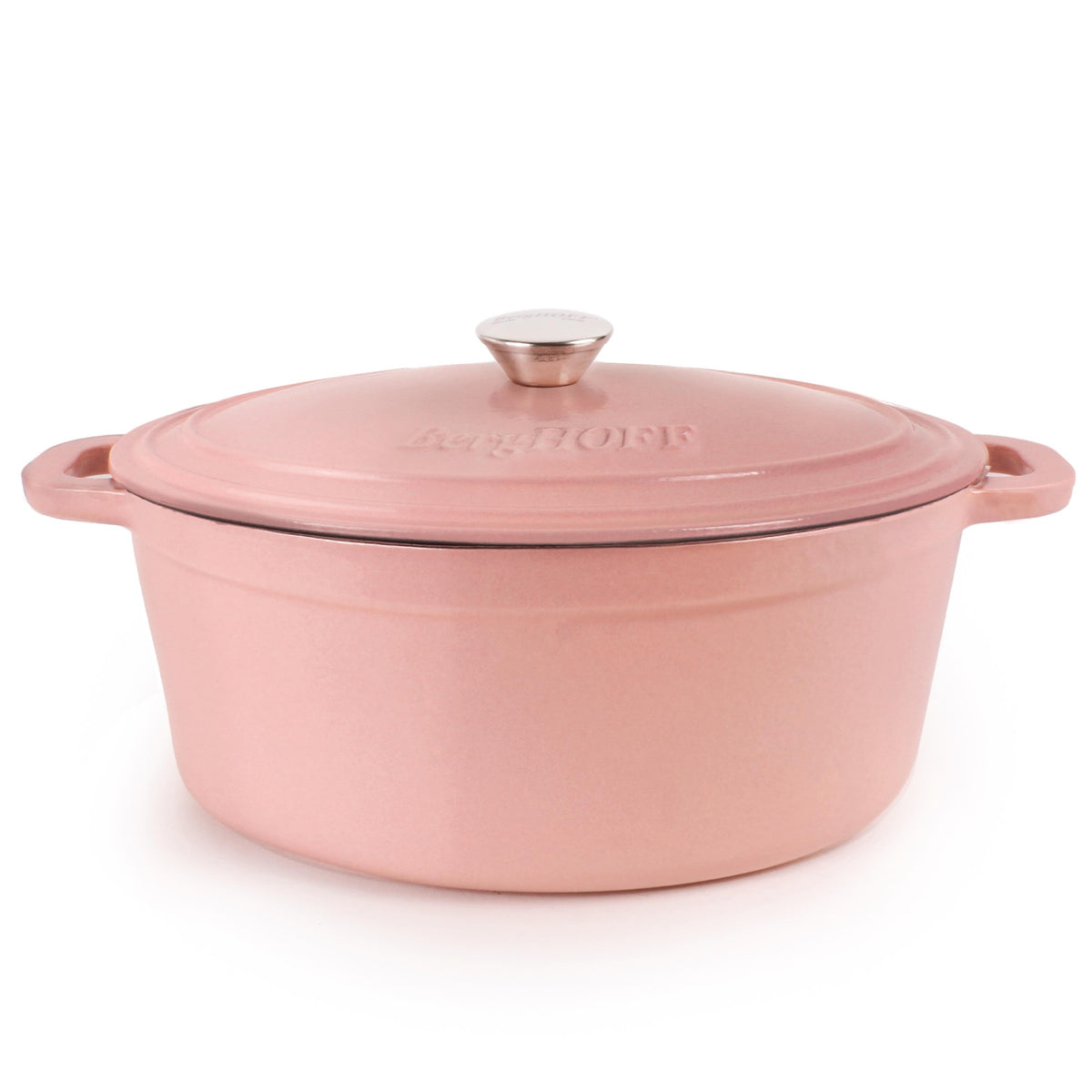 BergHOFF Neo Cast Iron 8qt. Oval Dutch Oven 13" with Lid, Pink