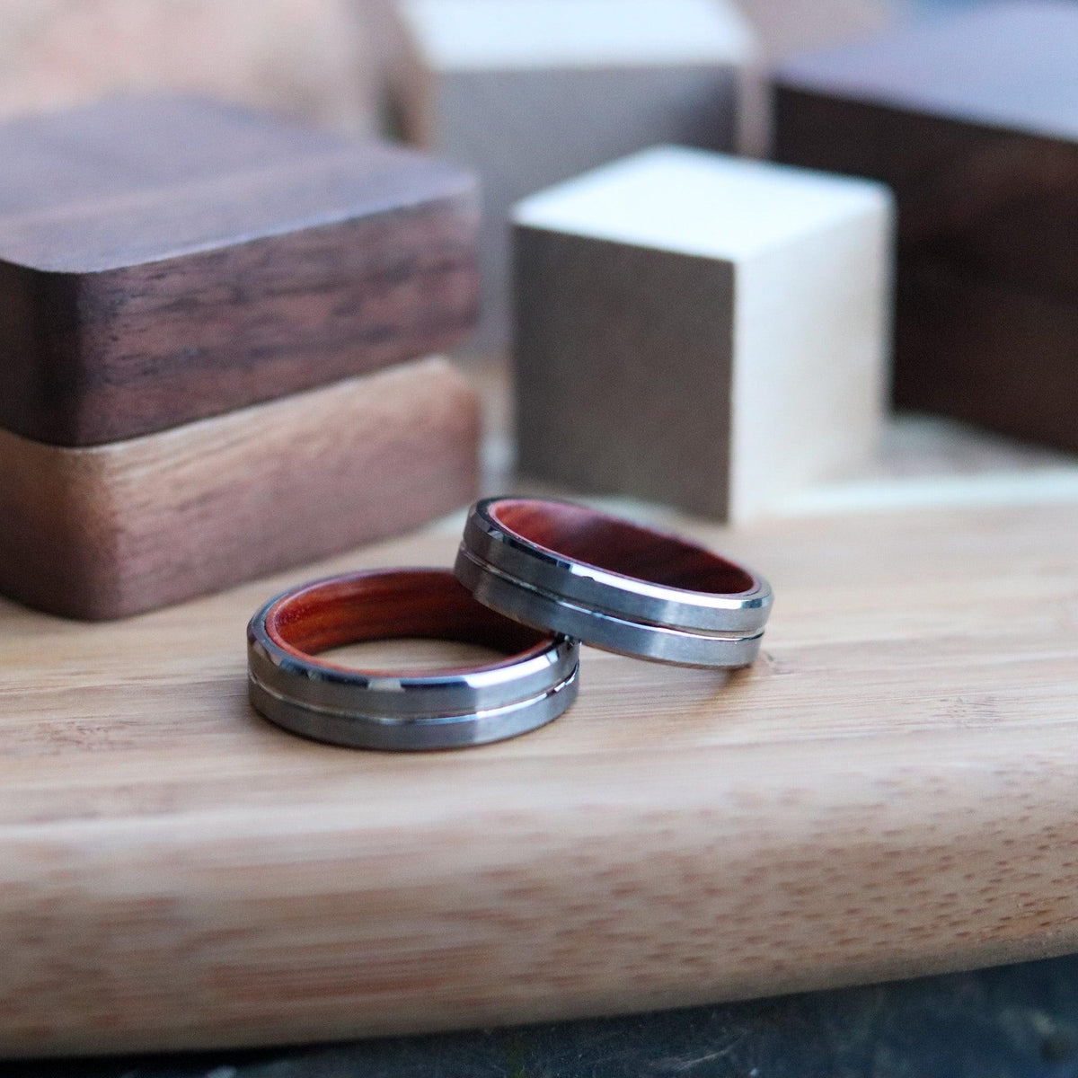 Joycoast Chief - Tungsten & Rosewood Ring Size 5