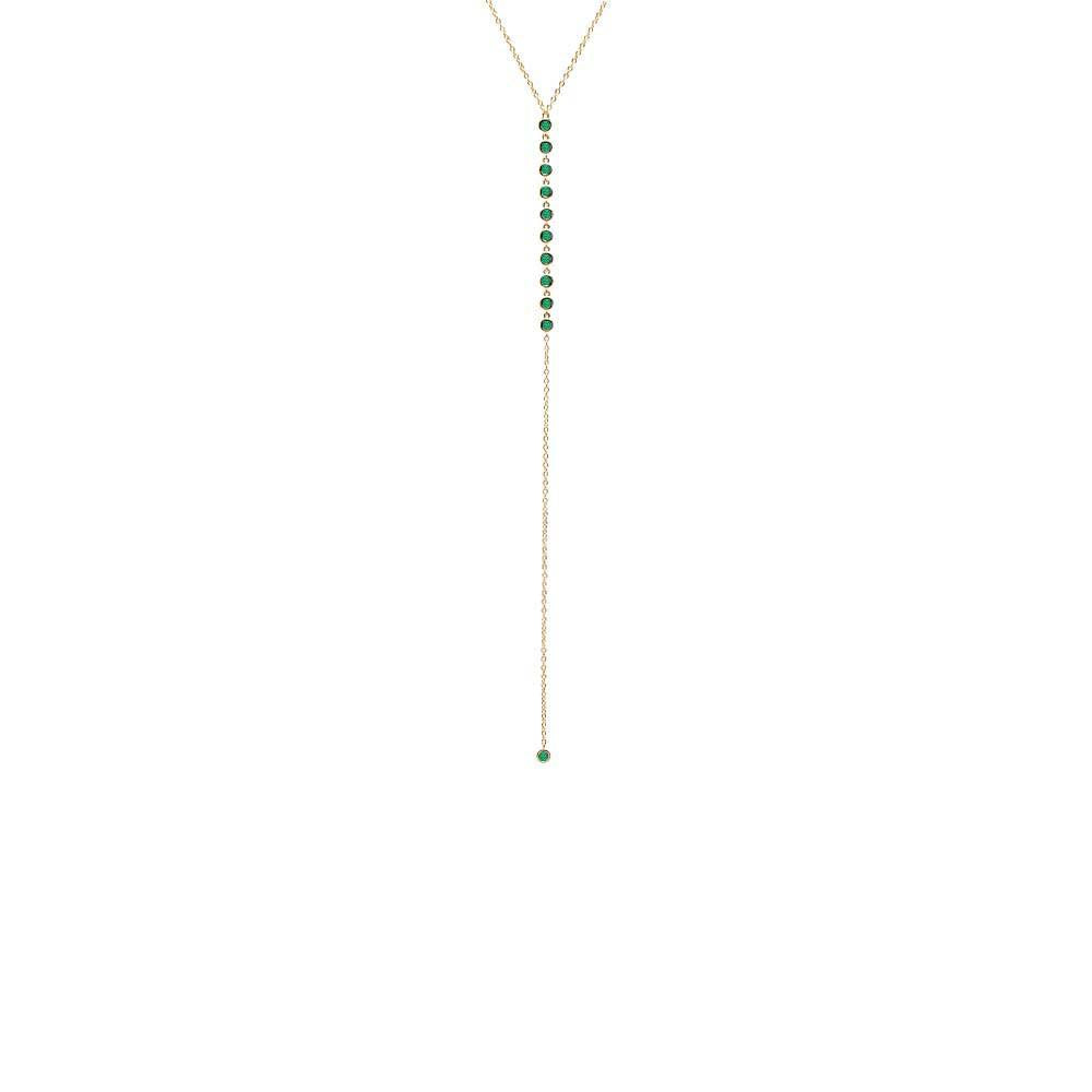 Adina Eden CZ Bezel Station Drop Lariat