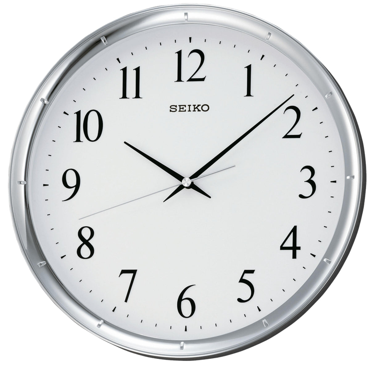 Seiko Clocks Wall, Quartz, Silver-Tone
