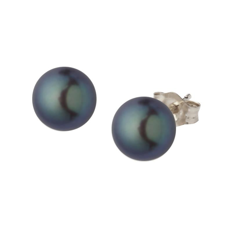 Jilco Pearl Earrings 6mm - Black