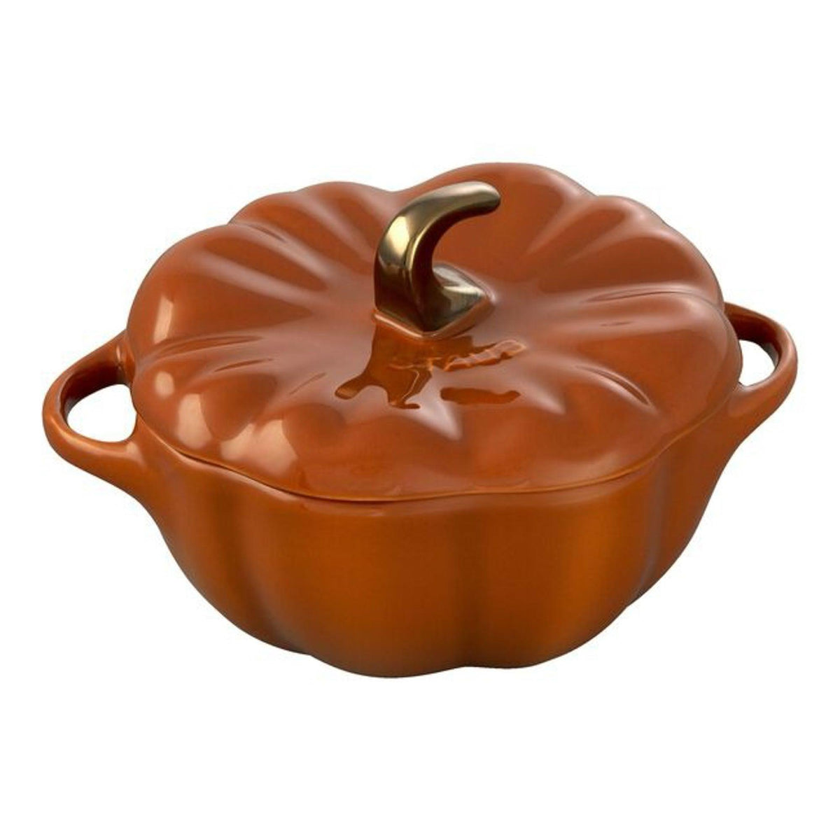 Staub 0.75qt Petite Cast Iron Pumpkin Cocotte Burnt Orange
