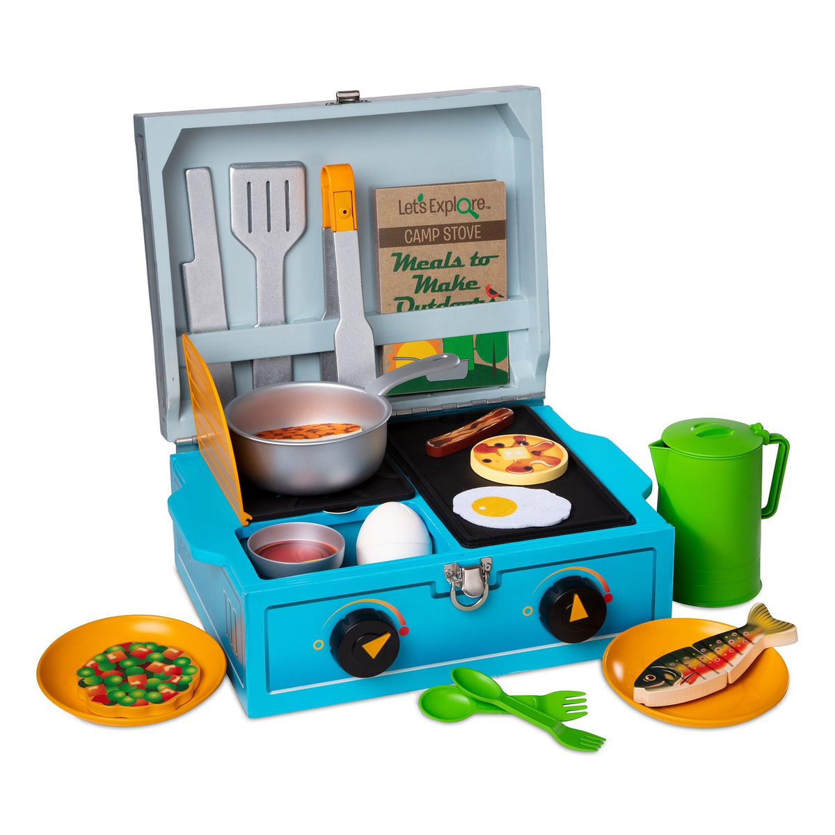 Melissa & Doug Let's Explore Wooden Camp Stove Playset Ages 3+ Years