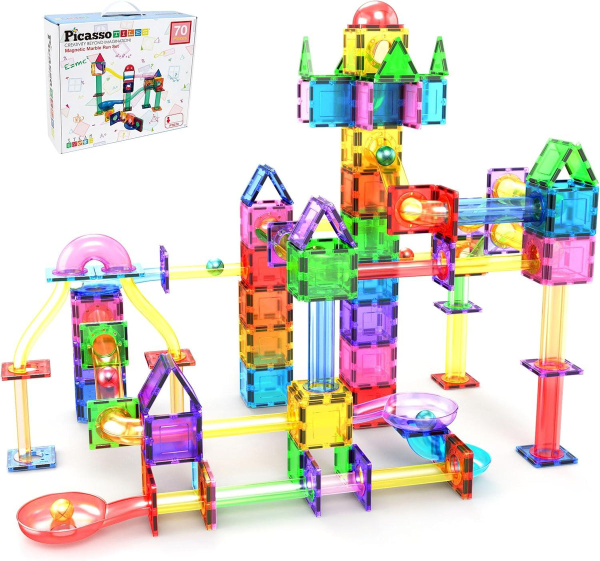 Picasso Tiles 70pc Marble Run Building Blocks