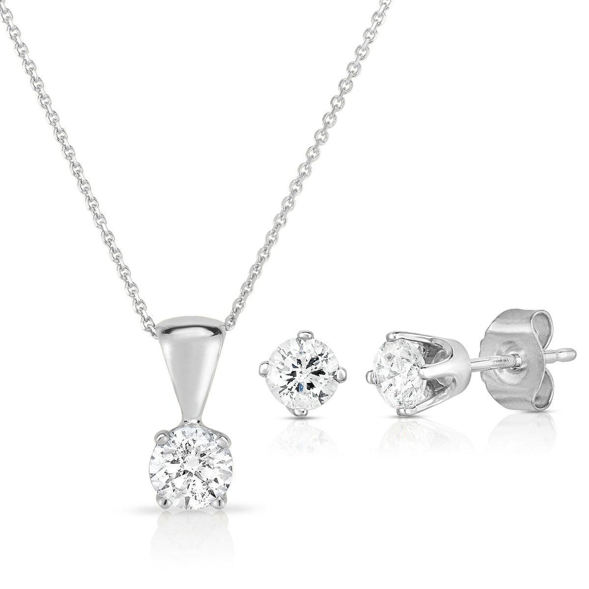 Jilco Inc Diamond Earring & Necklace set