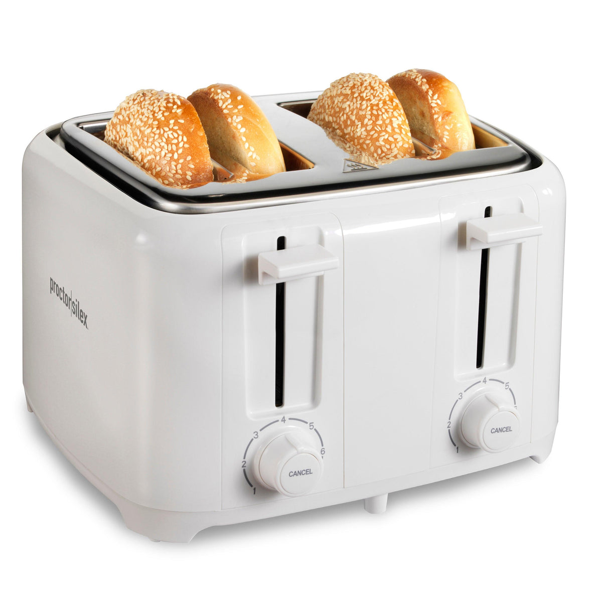 Proctor Silex Wide Slot 4 Slice Toaster White