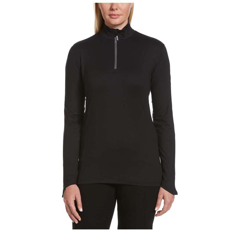 Callaway Womens Lightweight 1/4 Zip Pullover-Black-MD