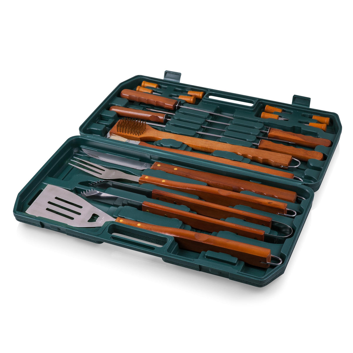 Picnic Time 18-Piece BBQ Set - Green