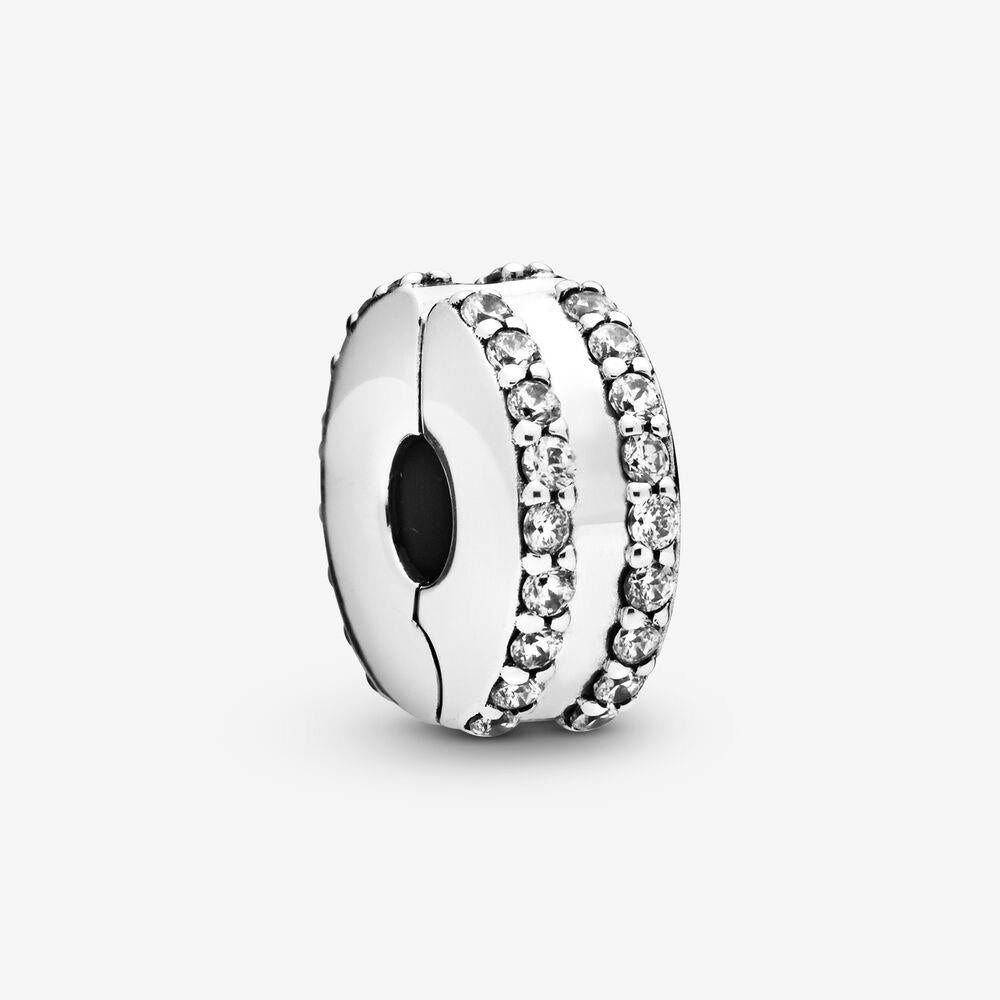 Pandora Double Lined Pav Clip Charm