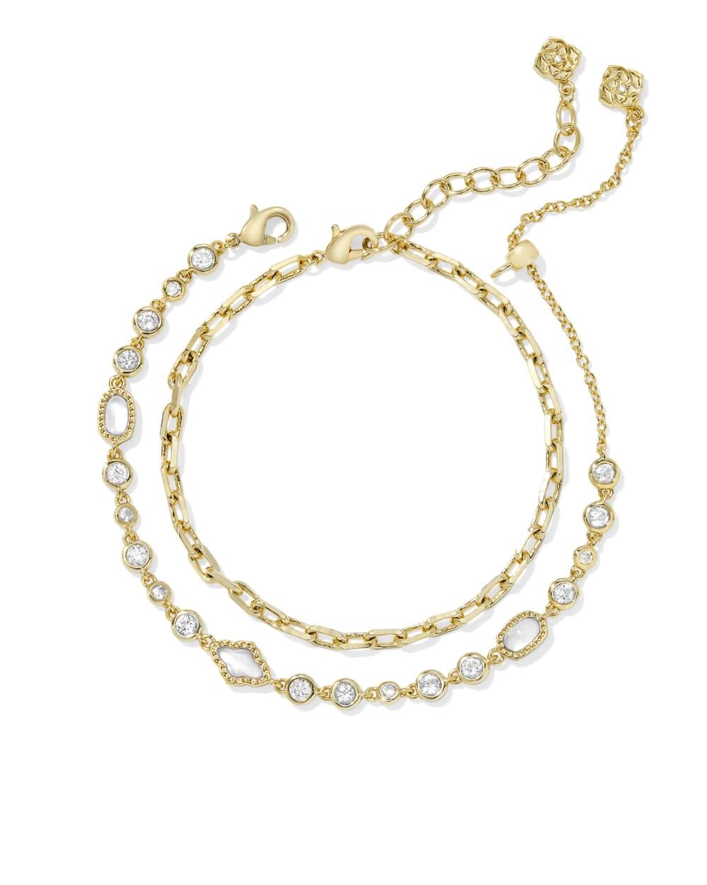 Kendra Scott Mini Elisa Abbie Set Of 2 Delicate Chain Bracelets