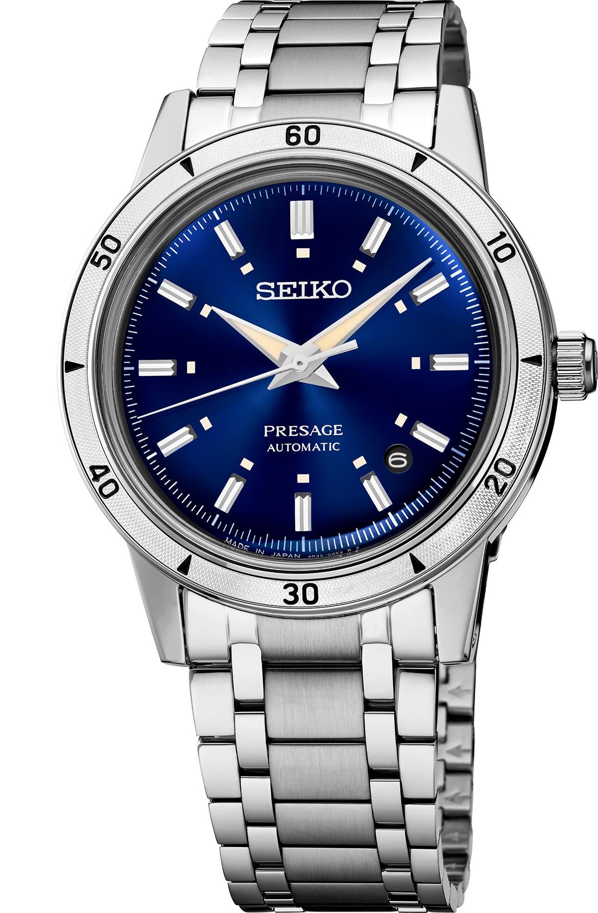 Seiko Presage Style 60s SS Automatic Blue Dial, SS bracelet