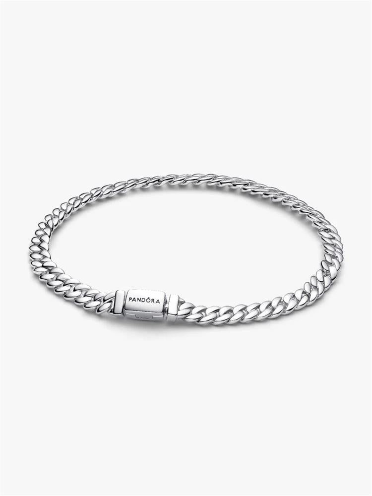 Pandora Cuban Chain Bracelet Size 7.1"