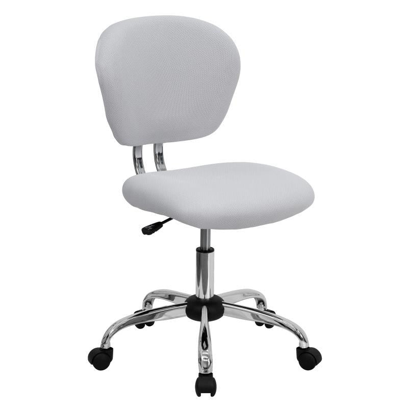 OSC Designs Beverly Mid Back Swivel Office Chair: White