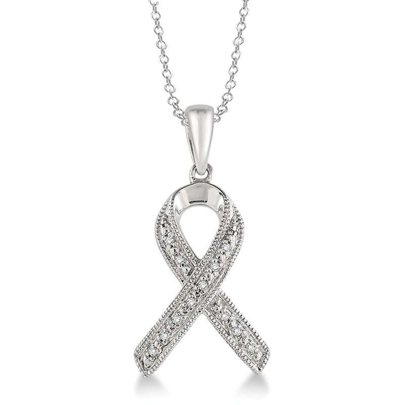 Jilco Inc Diamond Ribbon Necklace