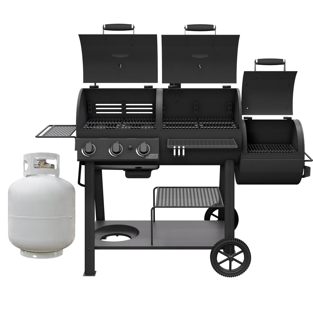 Char-Broil Grills Oklahoma Joe's Longhorn Charcoal/Gas/Smoker Combo with Tank