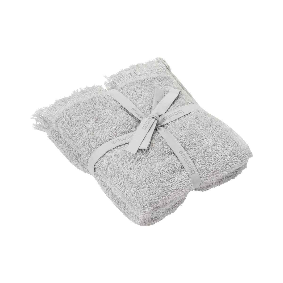 Blomus FRINO 2 Fringed Organic Cotton Terry Guest Hand Towel Set