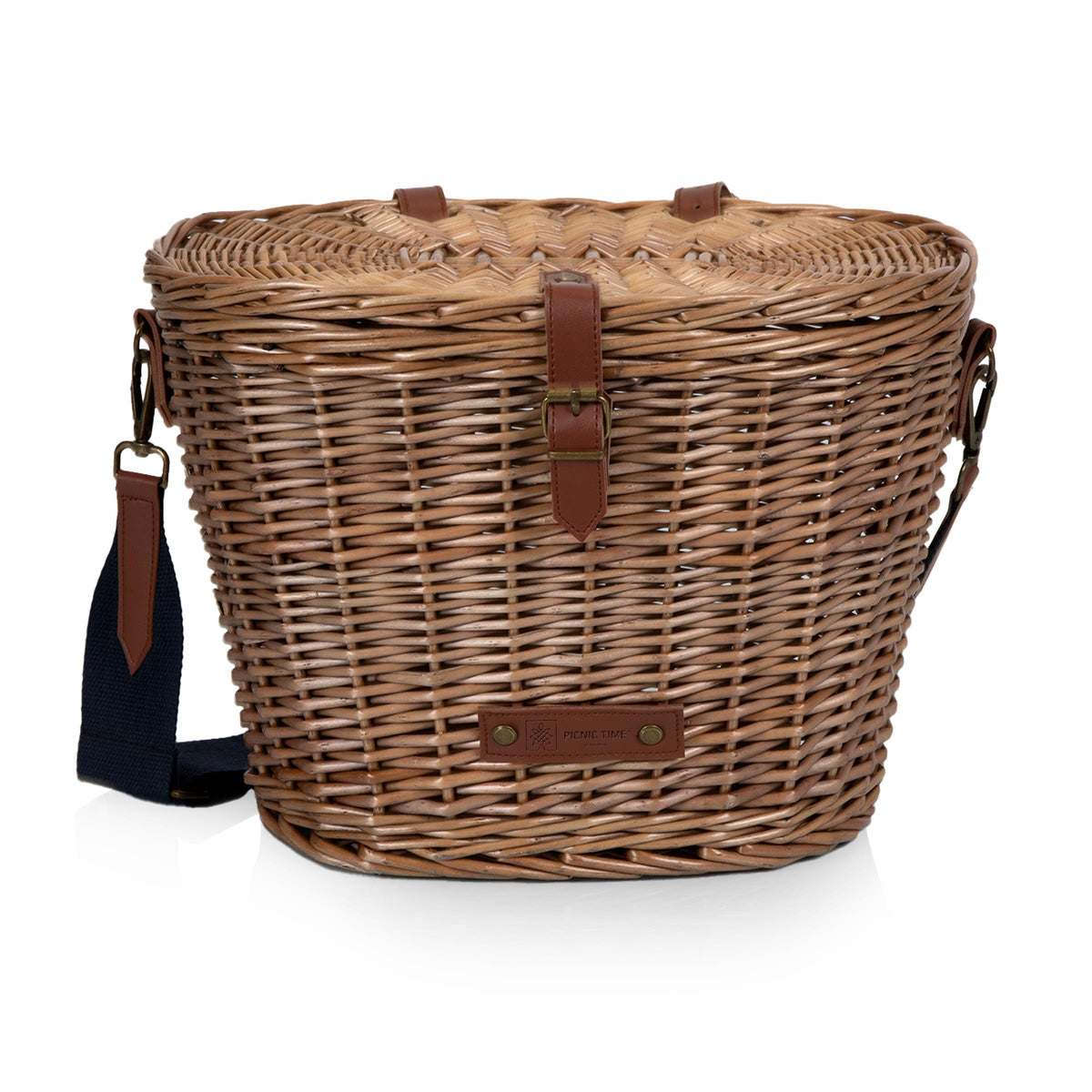 Picnic Time Cambridge Bike Basket - Natural Wicker
