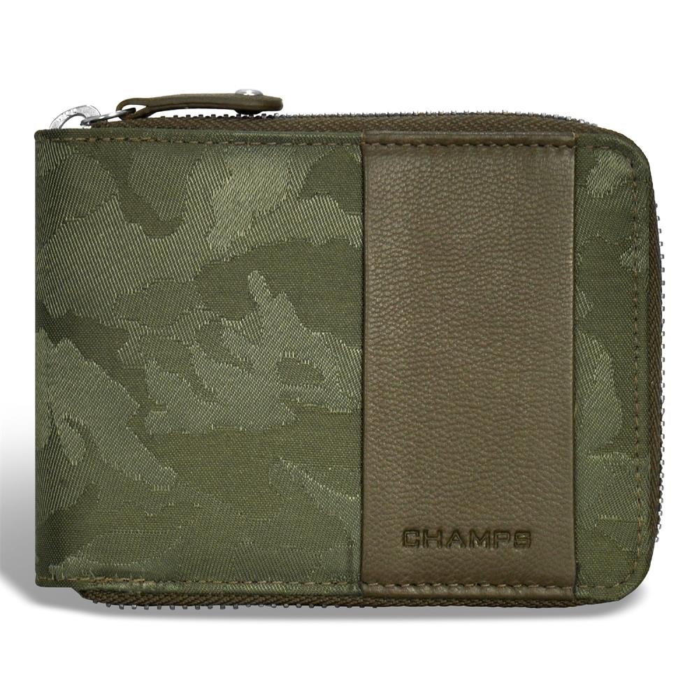 Champs Luggage Camo Leather Zip Around Wallet Size 5"x4"