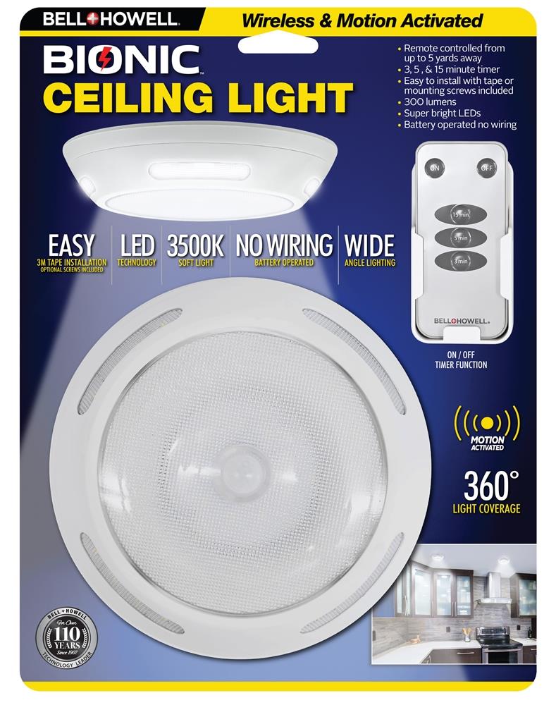 Bell + Howell LED Wireless Ceiling Light w/Remote