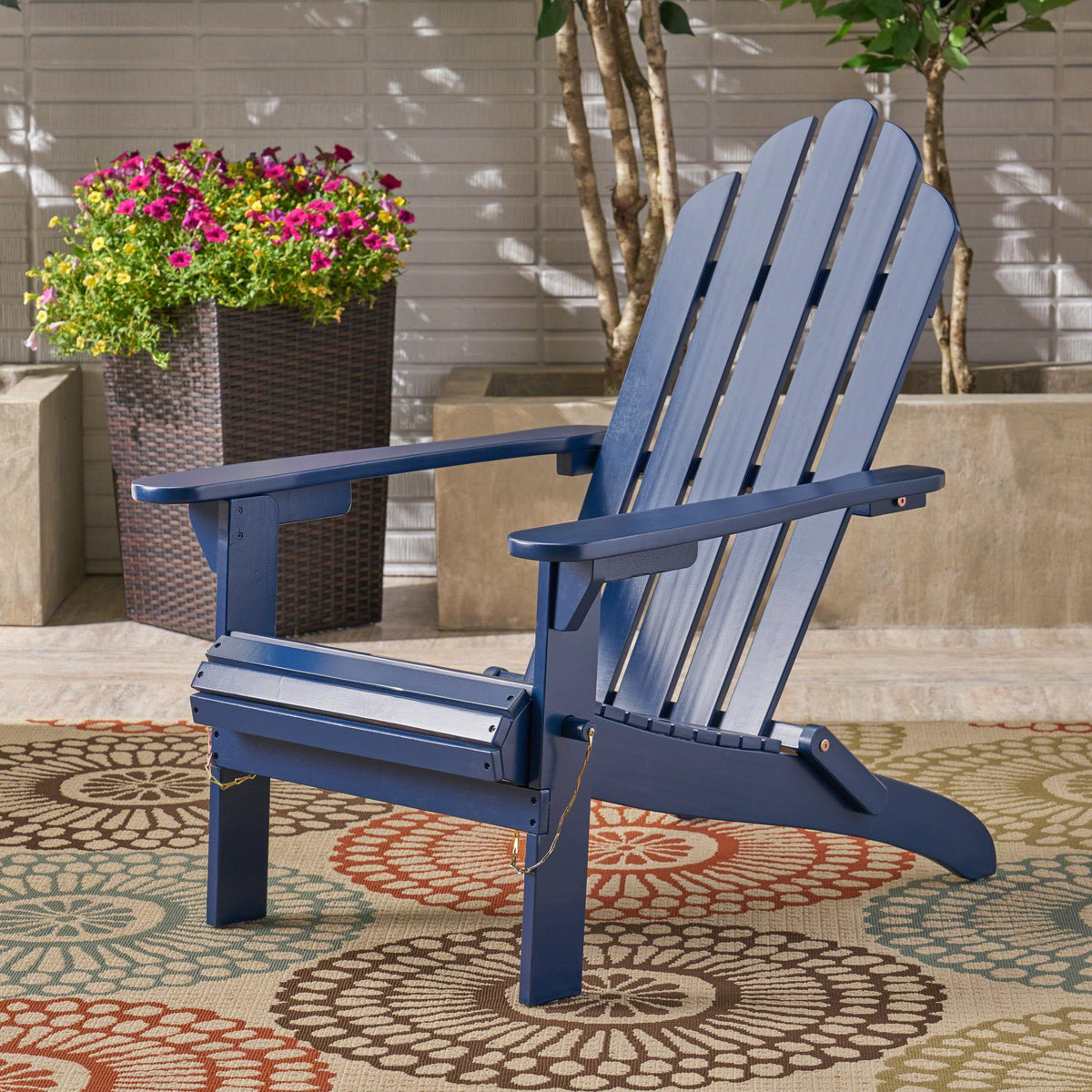 Stark Home Hollywood Outdoor Foldable Wood Adirondack Chair