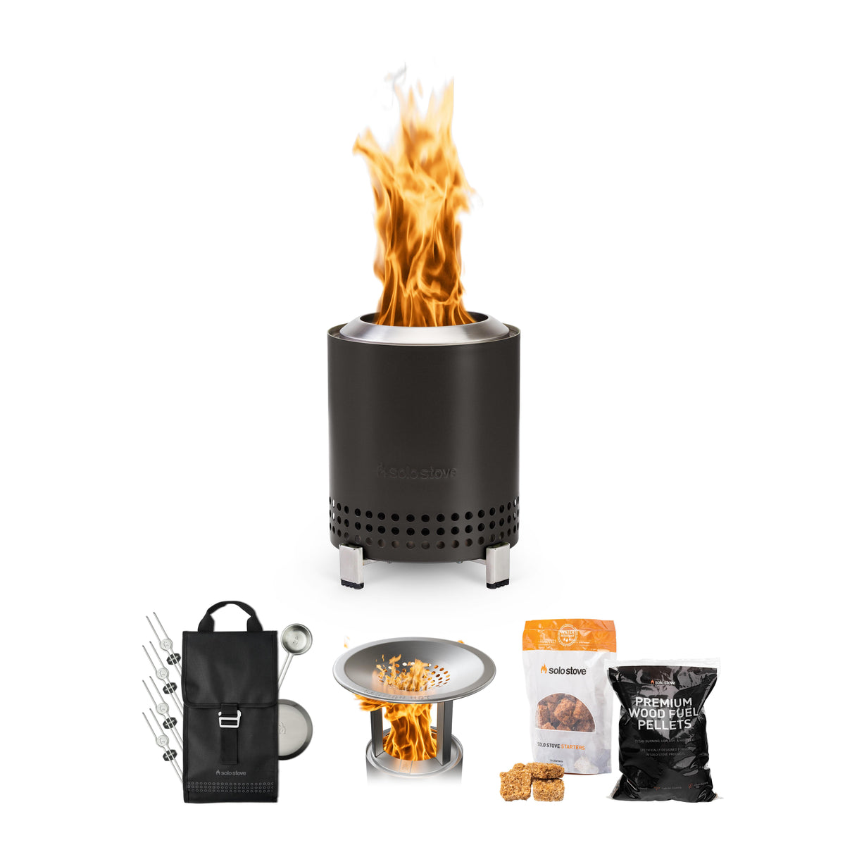 Solo Stove Mesa Tabletop Fire Pit Roasty N Toasty Bundle Ash