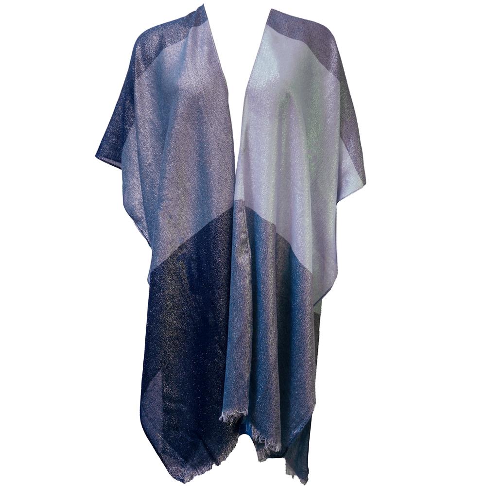 Jessica McClintock Lurex Plaid Kimono