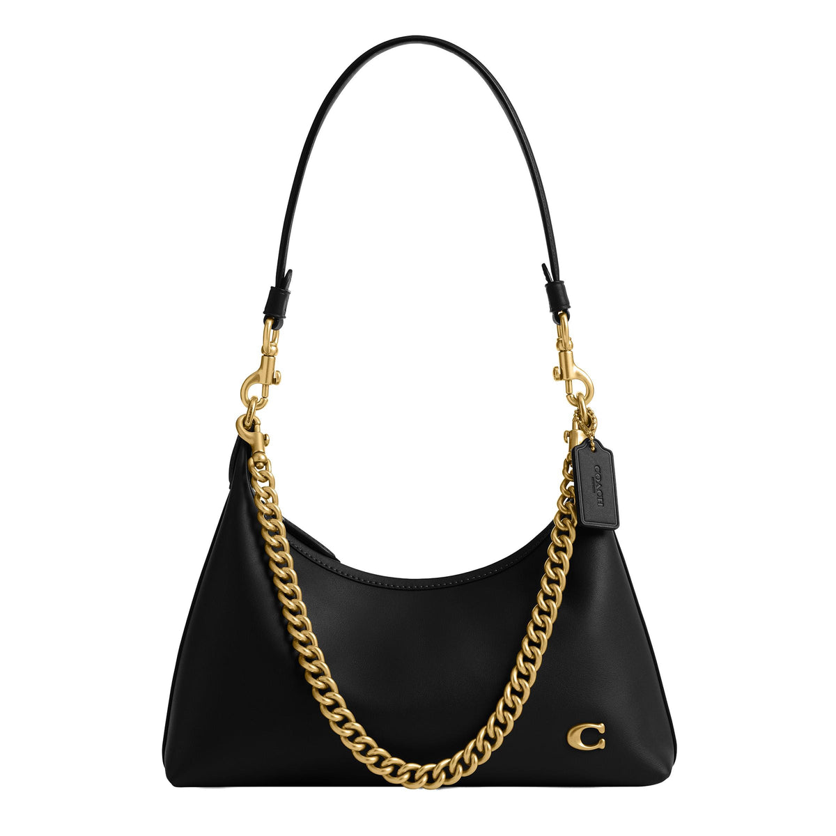 COACH Glovetanned Leather Juliet Shoulder Bag 25 - Black/Brass