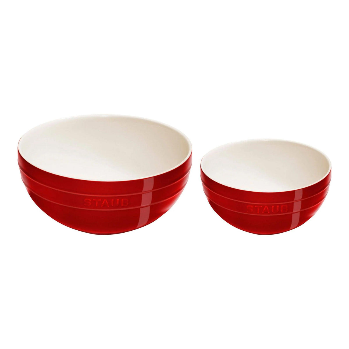 Staub 2pc Nested Mixing Bowl Set Cherry