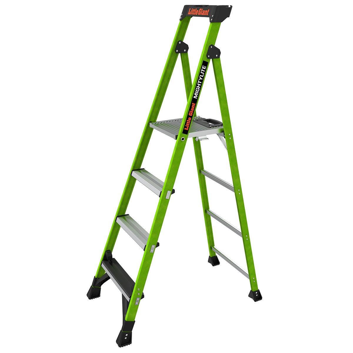 Little Giant MightyLite 2.0 6ft Type 1AA Fiberglass Ladder w/ Ground Cue
