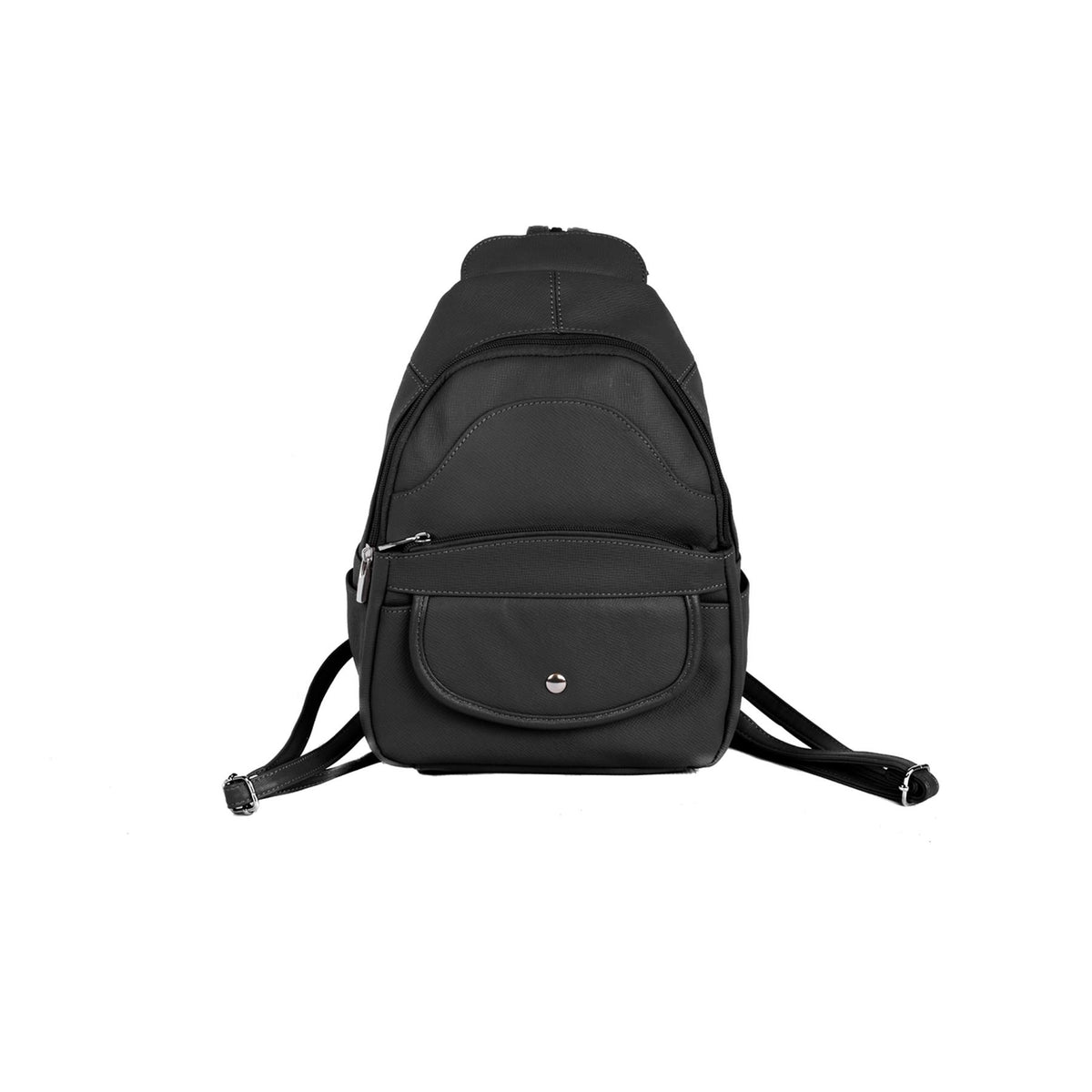 Roma Leathers Cowhide Leather Back Pack Black