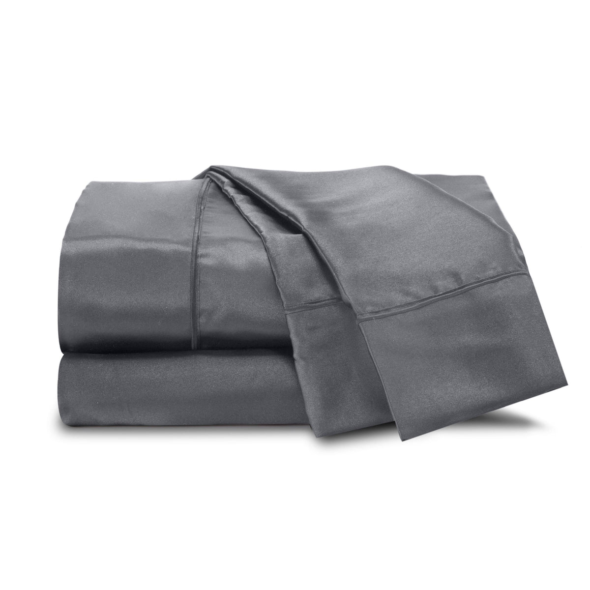 Martex Elegance Satin Silver Sheet Set Size Queen