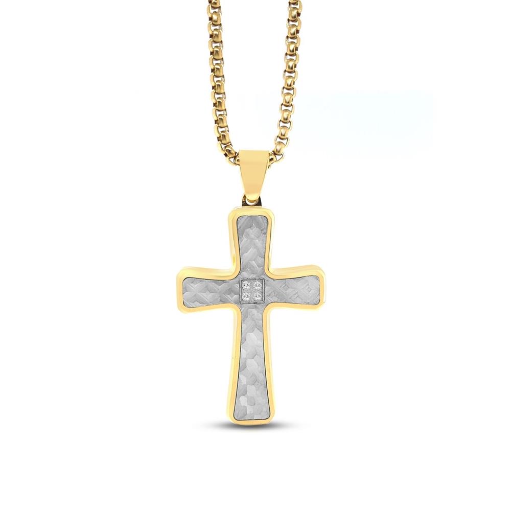 Anna Zuckerman Argyle Cross Necklace