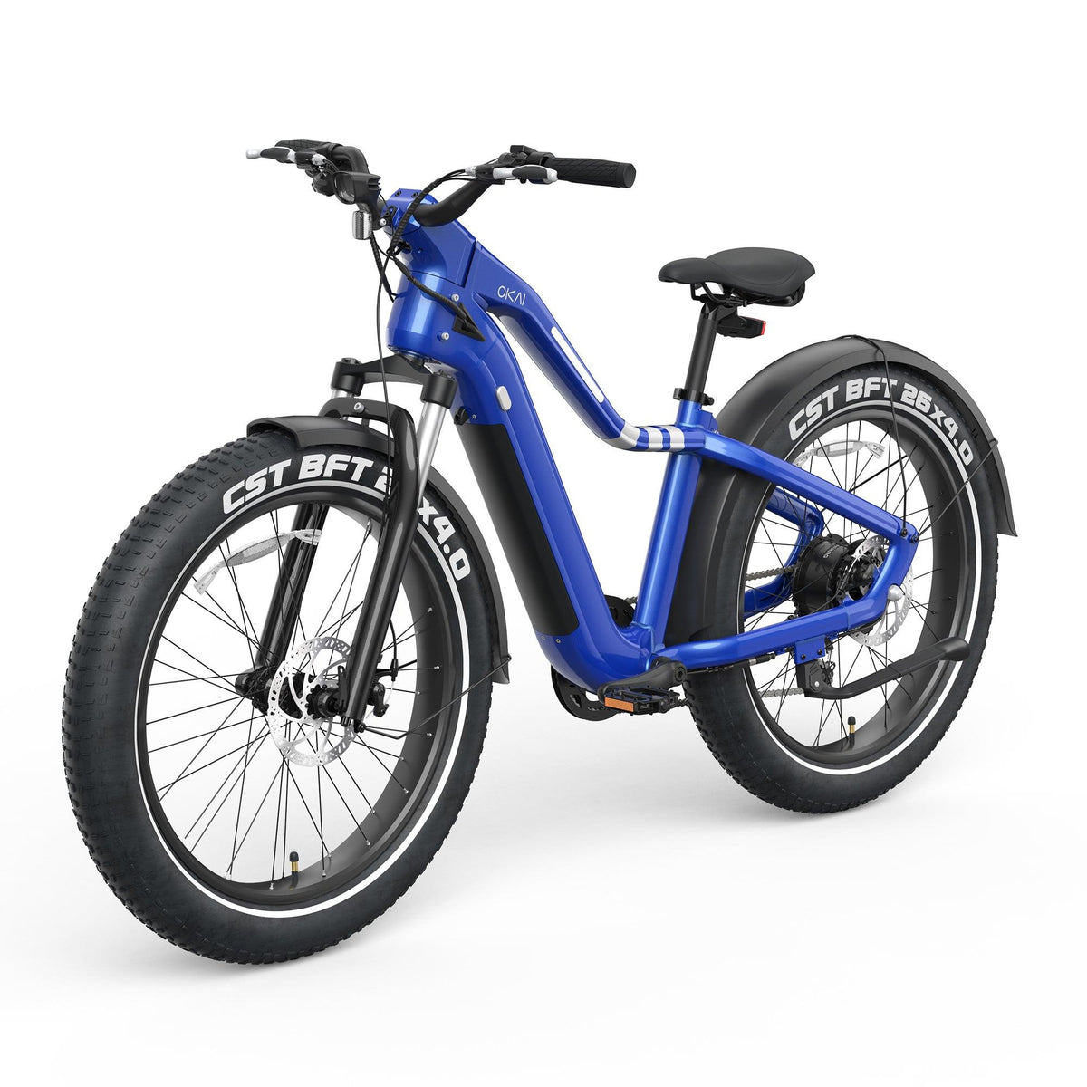 OKAI Ranger EB50 Electric Fat Tires Mountain Bike Blue