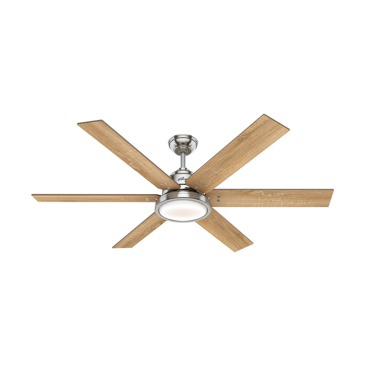 Hunter Warrant 60" Ceiling Fan w/ Light Kit Brushed Nickel